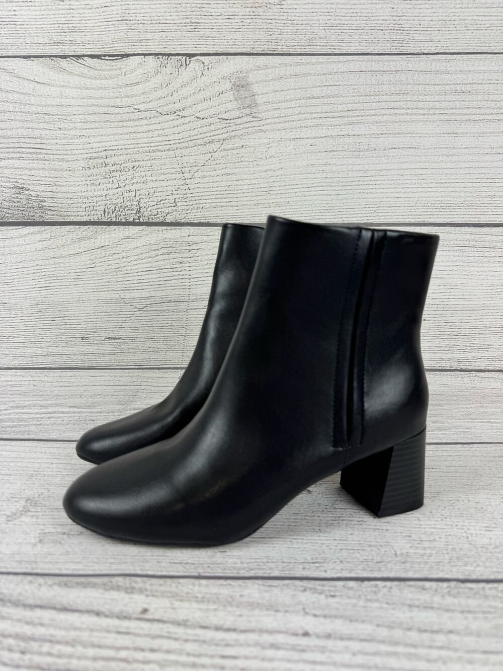Style & Co. Women's Black Brookss Block Heel Booties Size 8